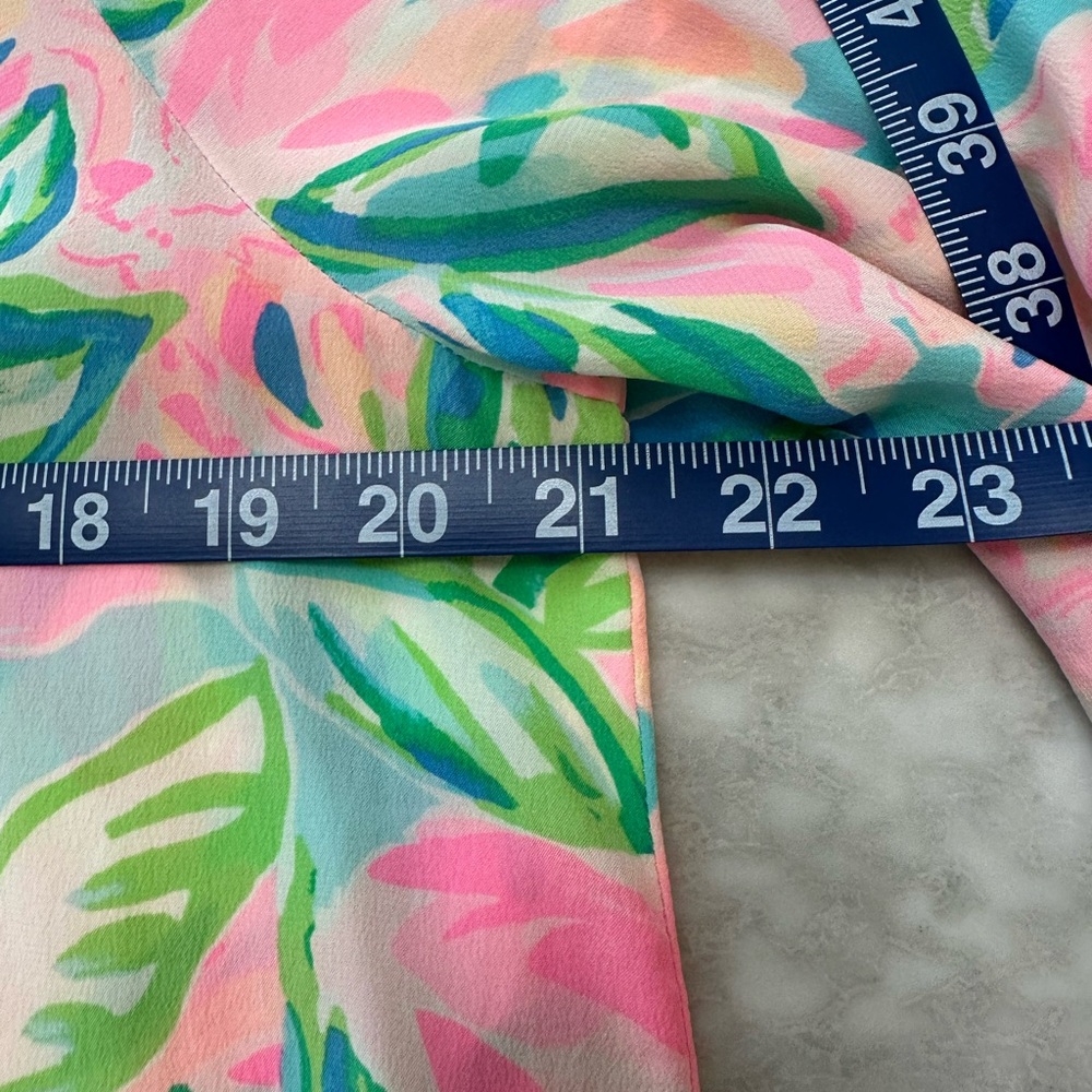 Lilly Pulitzer Silk Elsa Blouse Sz L - Picture 6 of 8